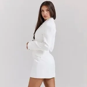 House of CB Dresses House Of Cb White Blazer Mini Dress Amia